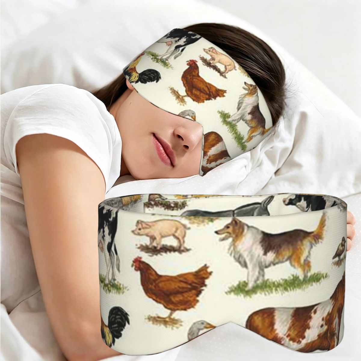 Farming A - Maschera per Dormire con Animali da