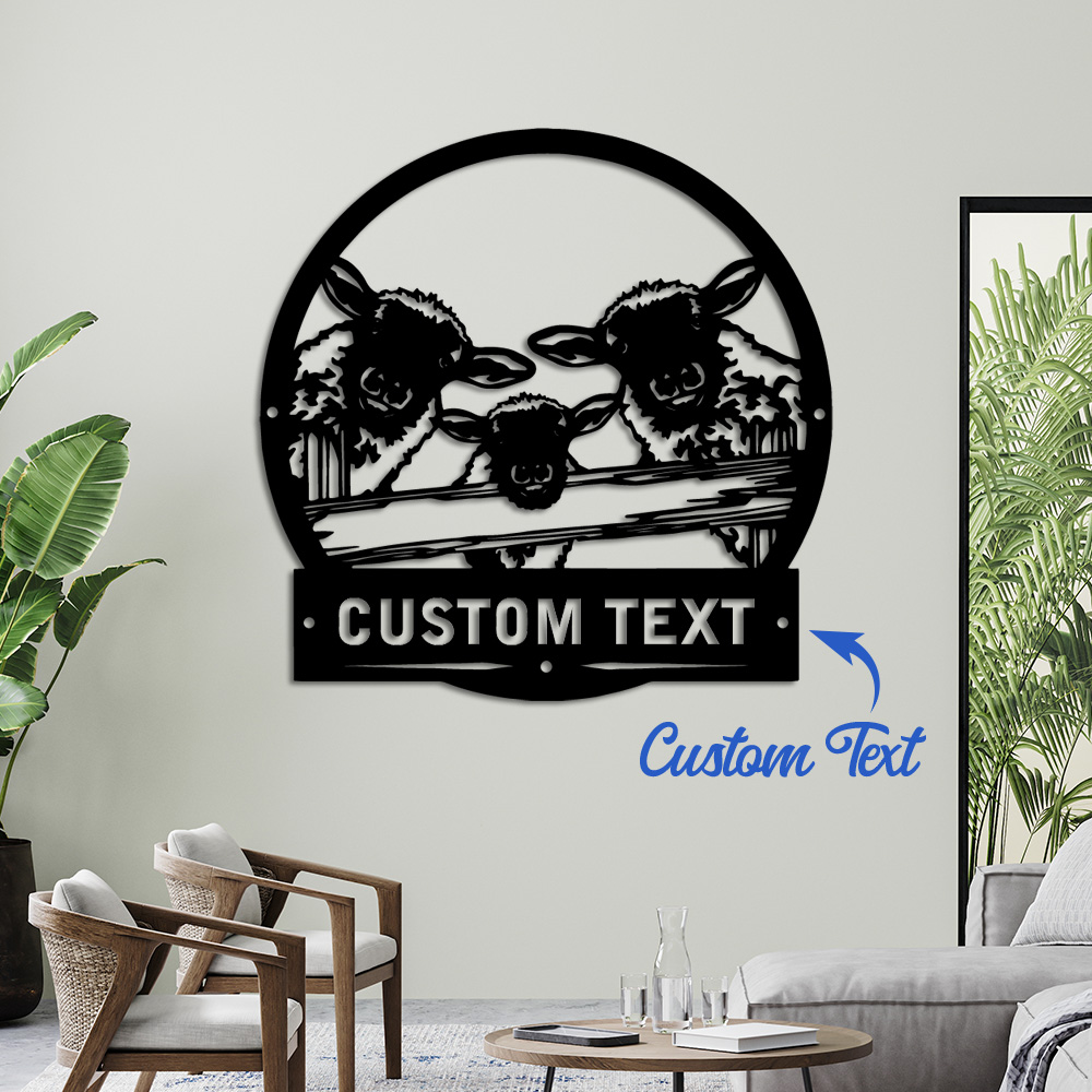Farming A - Decorazione da parete in metallo personalizzata