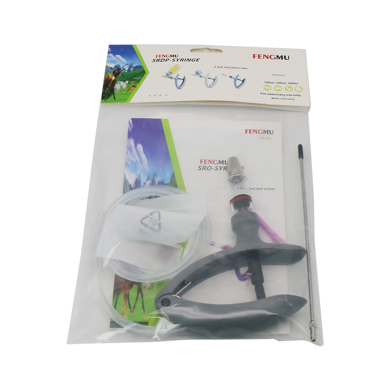 1 Pz 2 ml/5 ml Animale Siringa - Veterinary Syringe Gun recensione e prezzo